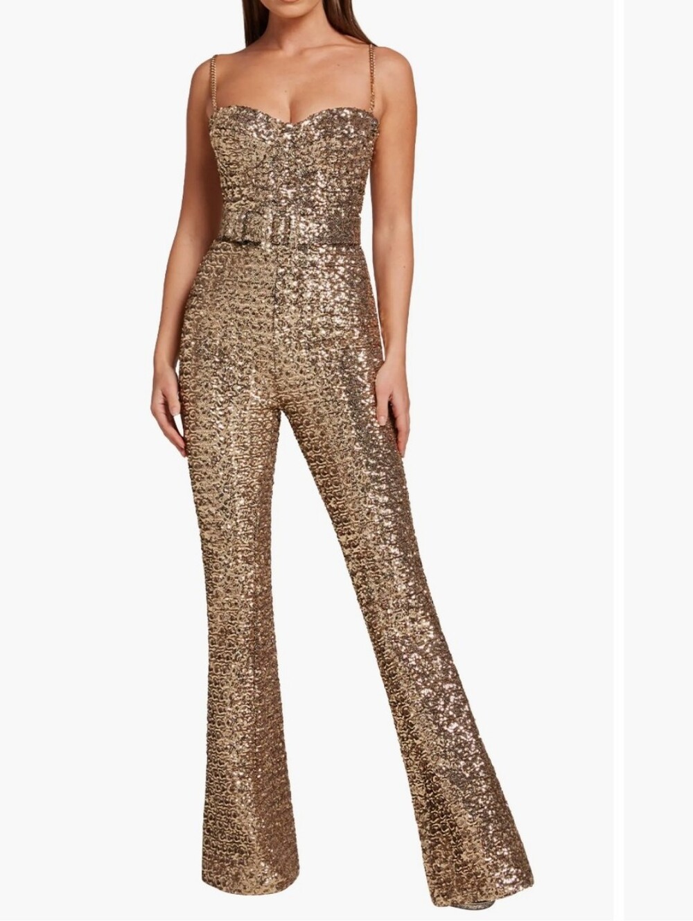 NADINE MERABI JUANDA SEQUIN SLEWVELESS JUMPSUIT